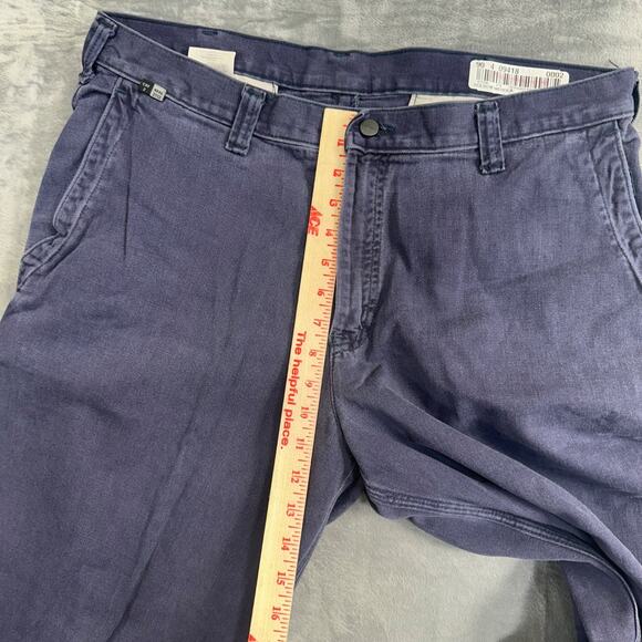 Carhartt FR Men's Straight Pants 36x30 Dark Blue Work Pants Flame Resistant - Picture 7 of 9